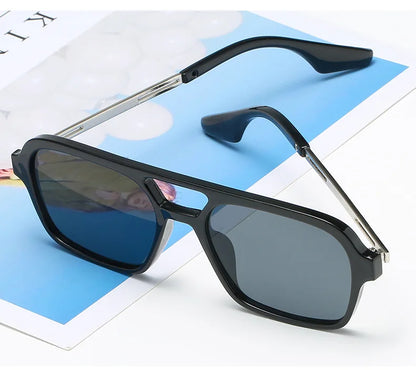 Square Small Frame Double Beam Sunglasses Pilot Retro Sunglasses Instagram Popular Classic Sunglasses 3517