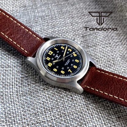 Tandorio 36mm Fashion 20BAR Automatic Dive Pilot Watch for Men Ladies NH35/PT5000/Miyota8215 Movt Sapphire Wristwatch Green Lume