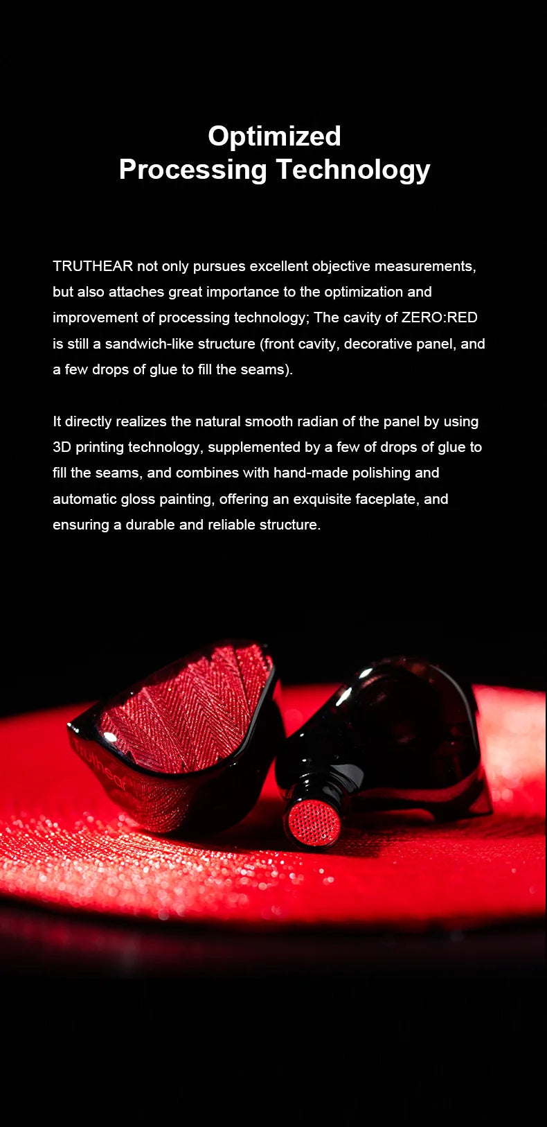 TRUTHEAR x Crinacle ZERO:RED earphone Dual Dynamic Drivers In Ear Headphone with 0.78 2Pin Cable