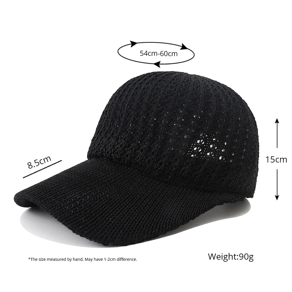 2025 New Summer Breathable Mesh Baseball Cap Snapback Hat Outdoor Sport Sunscreen Trucker Hats For Women Men Sunhat