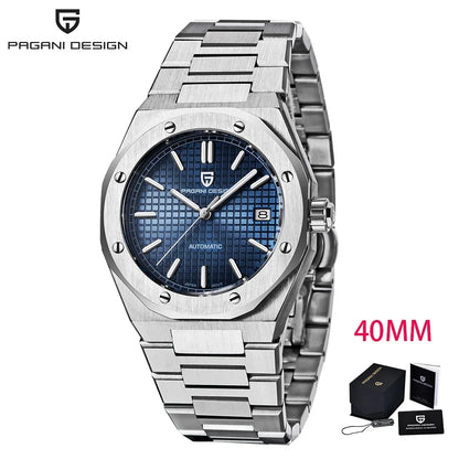 PAGANI DESIGN MIYOTA 8215 Men Automatic Mechanical Watches 40MM Sapphire Stainless Steel Waterproof Luminous Wrist Watch