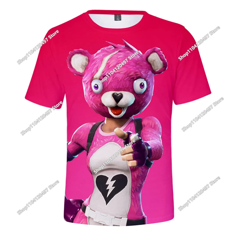 Children's Summer T Shirt Battle Royale Fortnite Hero Victory 3d T-shirt Tees Boys Girls Baby Clothes