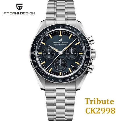 PAGANI DESIGN 2025 New AK Project Men's Watches Luxury Quartz Wrist Watch For Men AR Sapphire Speed Chronograph Automatic Date