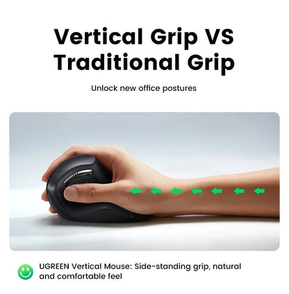 Mouse Wireless Bluetooth5.0 2.4G Ergonomic 4000DPI 6 Mute Buttons for MacBook Tablet Laptops Computer PC Mice
