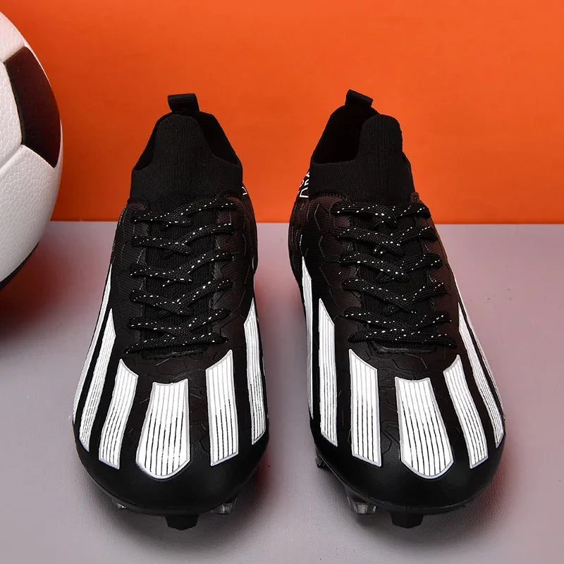 Professional Men's Ankle Football Boots Outdoor Grass Cleats Unisex Soccer Shoes Long Spikes FG Football Shoes Chuteira Society