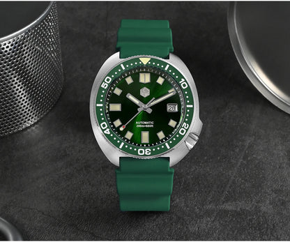 San Martin Turtle Men Diver Watch 44mm NH35 Automatic Mechanical Wristwatch Sapphire Waterproof 200m Luminous Relojes SN0047