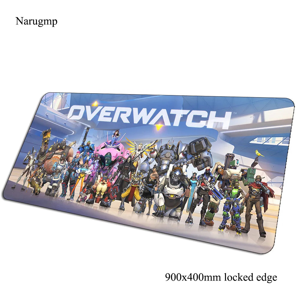overwatch mouse pad Birthday Computer mat 900x400x3mm gaming mousepad large present padmouse keyboard games pc gamer desk