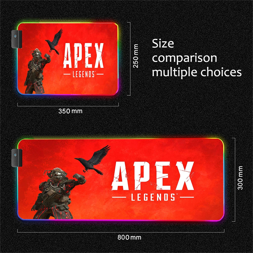 RGB Apex Legends Keyboard Mousepad Computer Gaming Cool Mouse Pad Speed Large Accessories Mouse Mats Office Desk Protector Mat