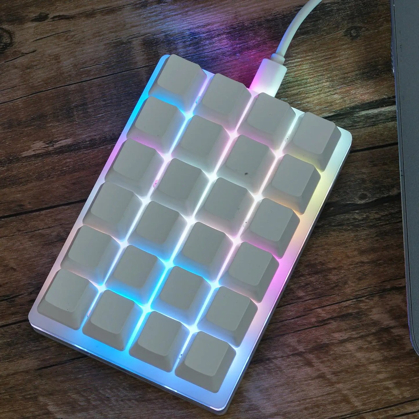 Mini USB Custom Mechanical Keyboard 24 Keys Black/White Gaming Keyboard Sayo Device Shortcut Programmable Keypad Keys Macro