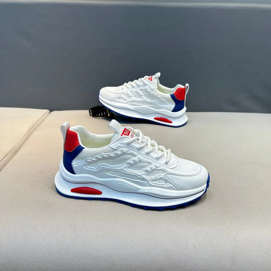 Men's Summer 2025 New Soft Bottom Breathable Mesh Sports Shoes Casual Versatile White Sneakers Lightweight Comfortable Runnin...
