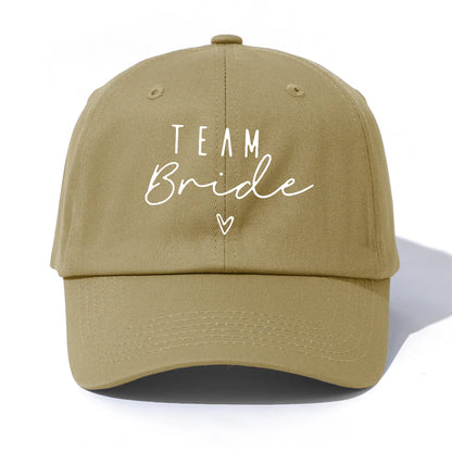 1pc Team Bride Print  Baseball Cap for Adults,  Minimalist Retro Style Casual Soft Adjustable Dad Hat, Perfect As Gift