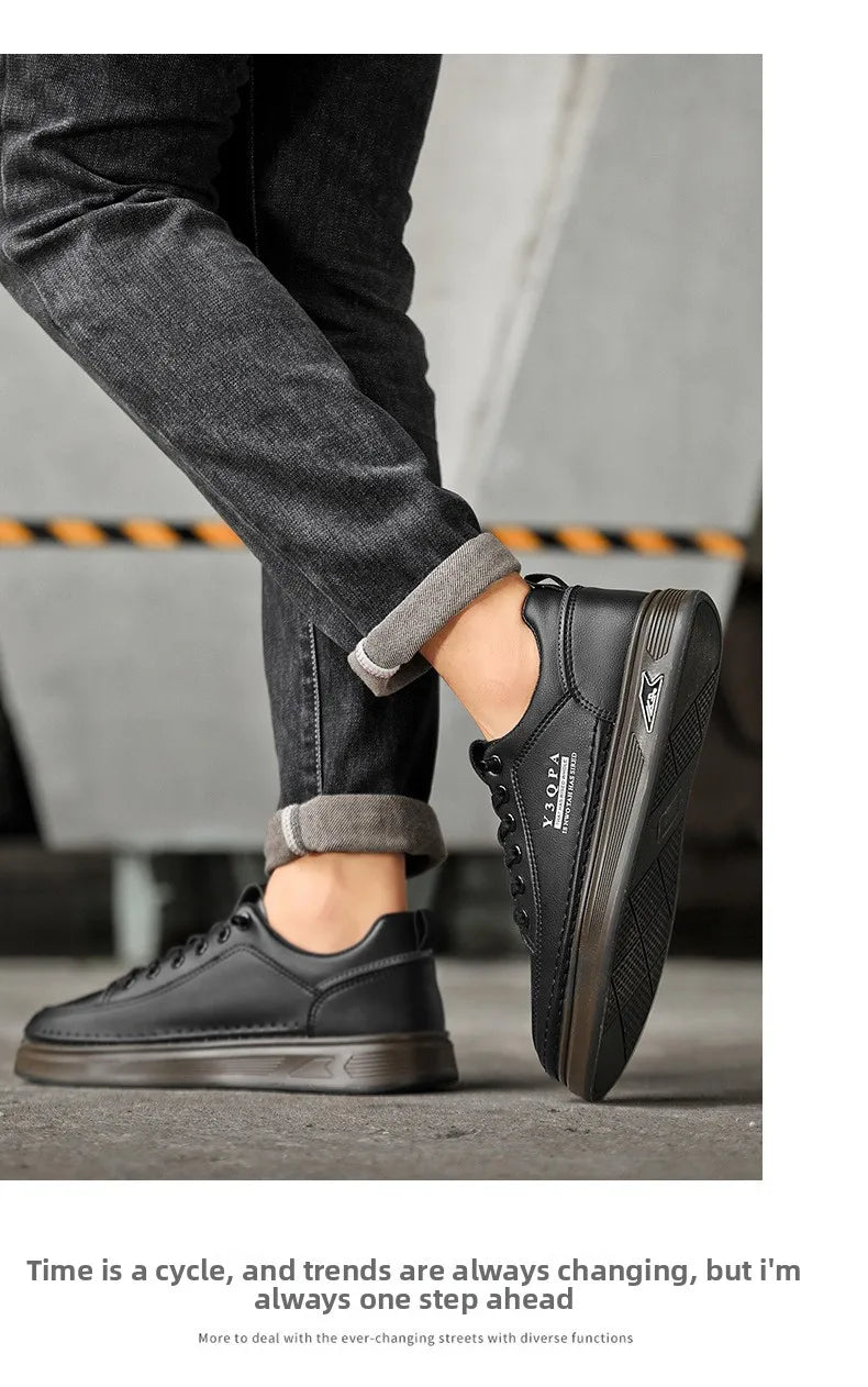 Modische Sommer-Freizeitschuhe für Herren, sportliche Slip-On-Loafer zum Autofahren, vielseitig, bequem, atmungsaktiv, verschleißfest, Leder -..