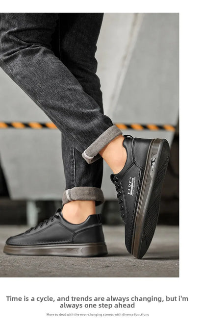 Modische Sommer-Freizeitschuhe für Herren, sportliche Slip-On-Loafer zum Autofahren, vielseitig, bequem, atmungsaktiv, verschleißfest, Leder -..