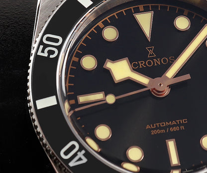 Cronos Luxury Men Watch 37mm Diver BB54 Vintage Automatic Wristwatches Female End Links Sapphire 20 Bar L6033