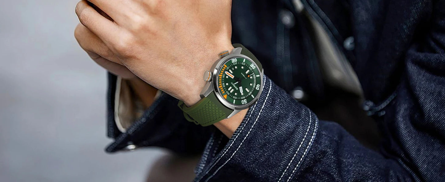 BERNY Automatic Professional Diving Watch for Men Super Luminous Scratch-resistant Sapphire Lens Top Mechanical Diver Watches