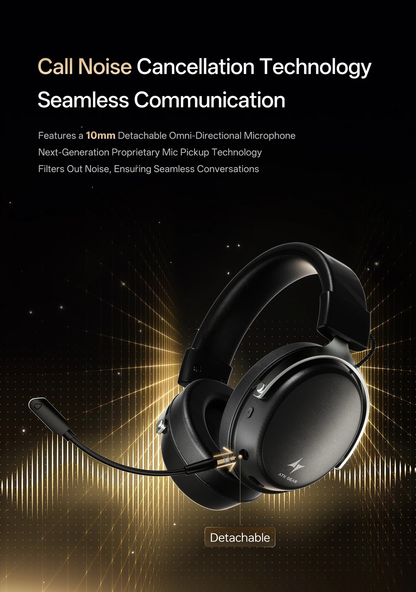 ATK N9 Pro Ultra Wireless Headset with Mic 7.1 sound Four Mode E-sports lightweight headphone Low latency noise reduction gift