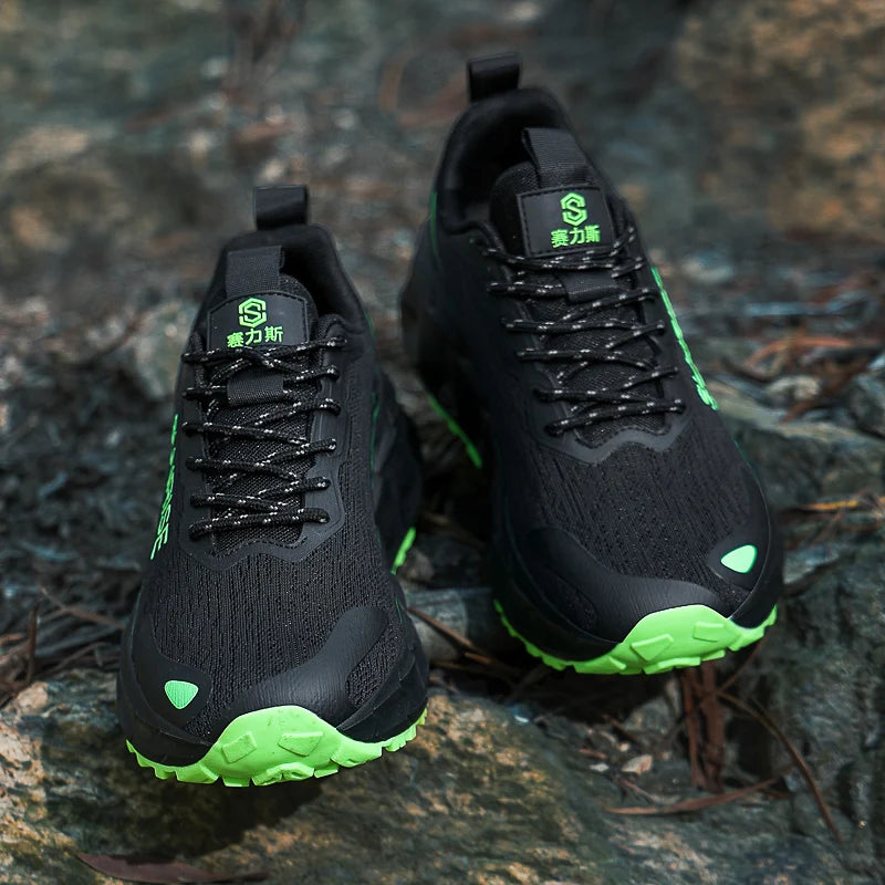 Unisex Running Shoes Mesh Breathable Anti-Slip Lightweight Casual Sports Sneakers Grip Comfortable Outdoor Trainer Footwear