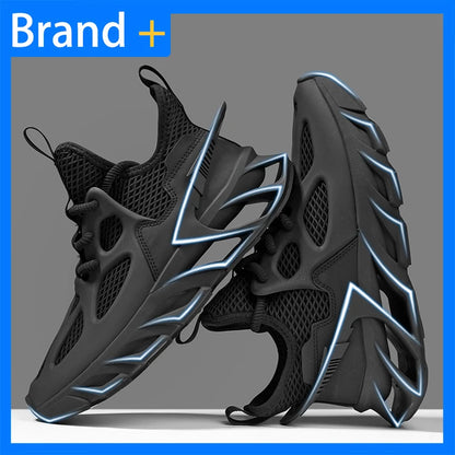 Men's Sports Shoes New Mesh Breathable Outdoor High Elasticity Running Shoes Fashionable Summer Comfortable Sports Tennis Shoes