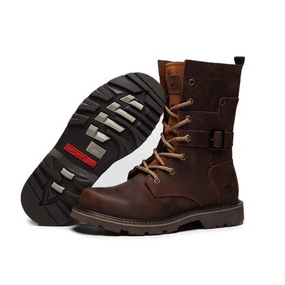 ROCKROOSTER Hiking shoes Men waterproof hunting Boots Tactical Desert Combat Boots trekking Ankle mountian cow Leather Sneakers