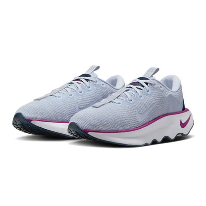 Nike Wave Thick-Soled Design Cushioning and Wear-Resistant Training Women's Running Shoes New Model Motiva Unique Pattern Sole Comfortable Foot Feel Outdoor Sports Running Shoes Gray Pink Navy Blue Fashionable Color Wave Sole