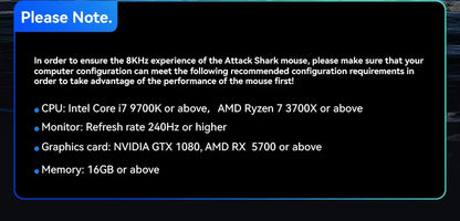 Attack Shark R6 Gaming Mouse 38g Ultra-Light, PAW3950 8K Return Rate Wireless, Nordic 52840, 24000DPI, Tri-Mode
