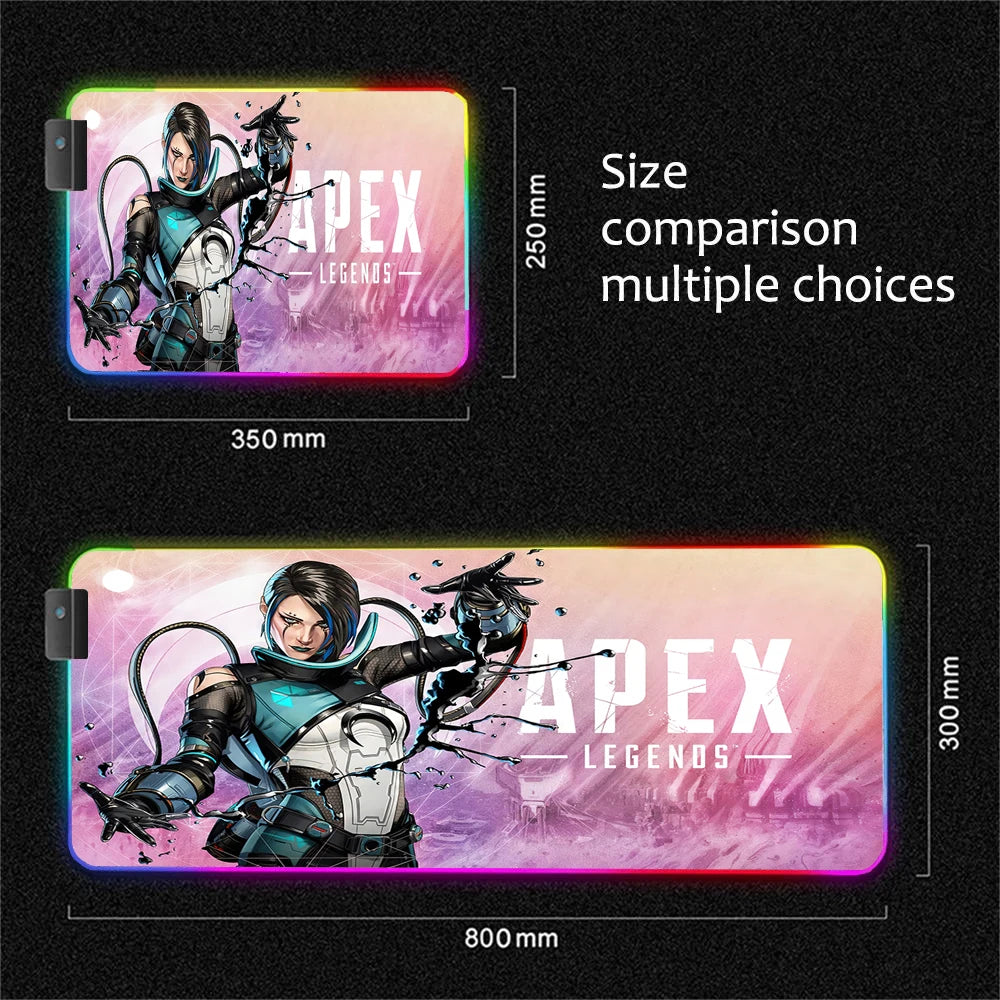 RGB Apex Legends Keyboard Mousepad Computer Gaming Cool Mouse Pad Speed Large Accessories Mouse Mats Office Desk Protector Mat