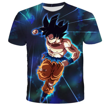 2026 Summer Dragon Ball Short-sleeved T-shirt for Men Cosplaying As Goku Anime, Half-sleeved T-shirt Breathable Casual Y2k