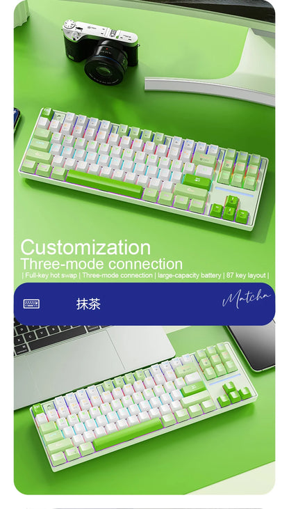 SMAILWOLF MK87 Bluetooth wireless mechanical keyboard E-sports game full key hot plug custom keyboard