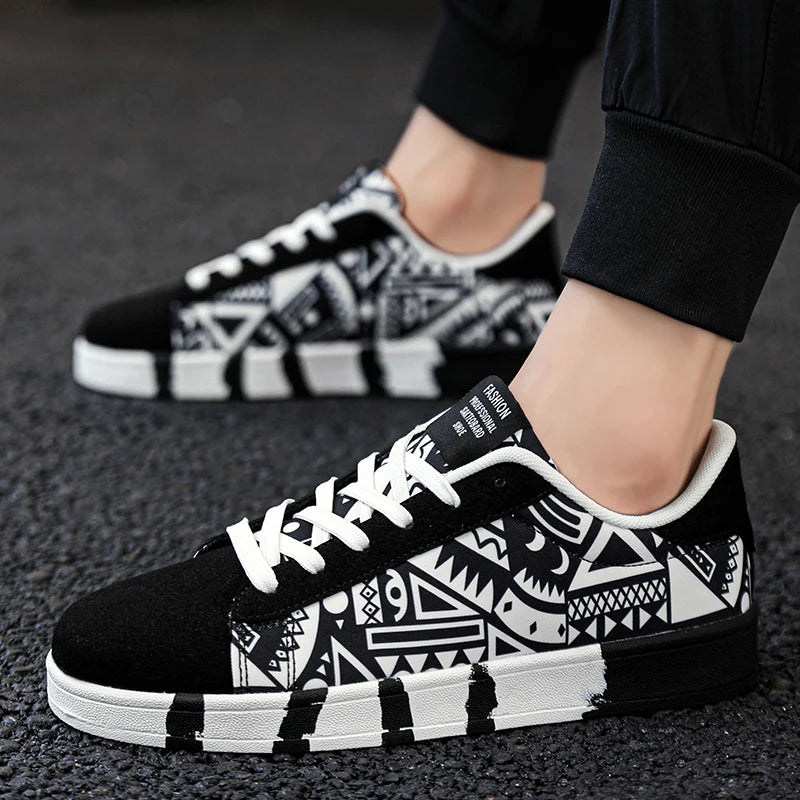 YRZL Skateboard Shoes Men Canvas Sneakers Casual Breathable Walking Shoes Lightweight Flat Shoes for Men Street Trend Sport Shoe