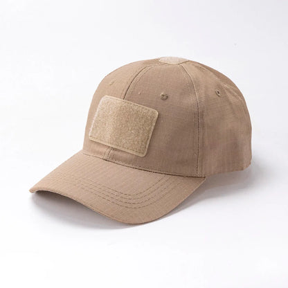 Spring Camo Baseball Cap - Tactical Military Snapback with Hook & Loop Patch Unisex Breathable Sun Hat Outdoor UV Protection