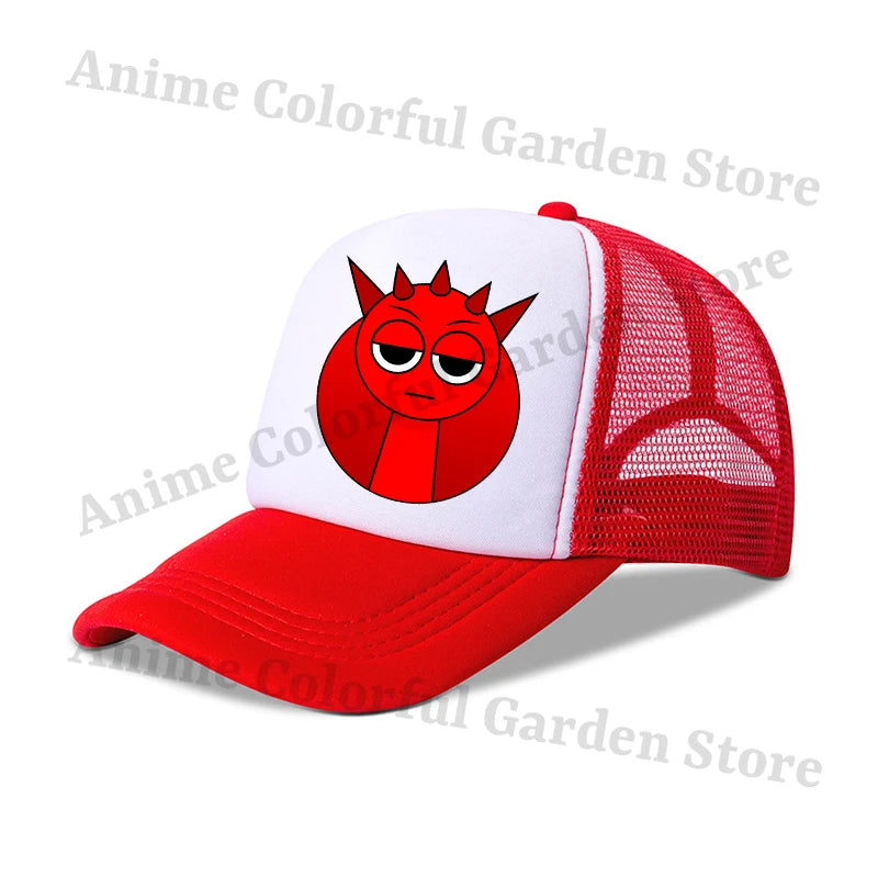 Sprunki Baseballové čepice pro rodiče a děti Anime Kreslené postavičky Hip hop Ploché čepice Muži Ženy Děti Letní móda Ochrana před sluncem Prodyšné čepice Dárky