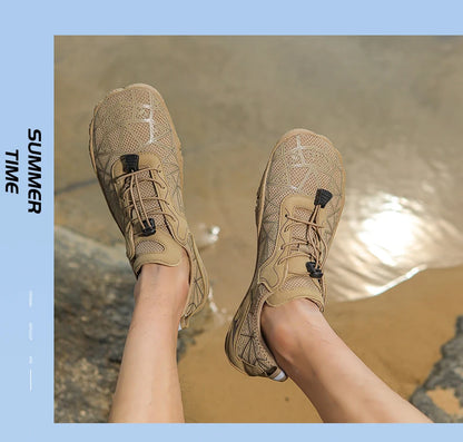 New Barefoot Wading Shoes Men and Women Mesh Quick-Drying Beach Shoes Outdoor Non-Slip Swimming Shoes Unisex Water Sports Shoes