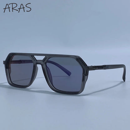 Vintage Steampunk Polarized Sunglasses Women Double Bridge Black 2026 Luxury Designer Driving Shades For Lady Fashion Eyewear