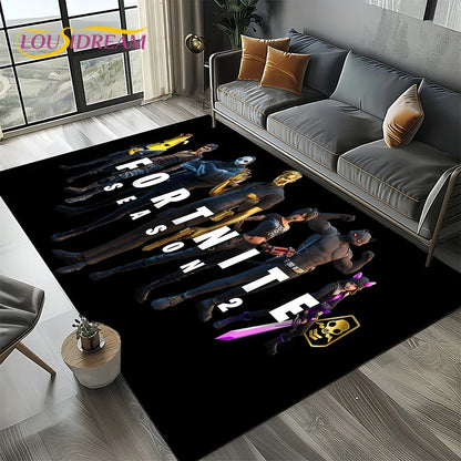 2025 New Style Fortnite-e Cartoon Rug Carpet for Living Room Bedroom Decor, Floor Mat Non-slip Decoration for Sofa Doormat Kids