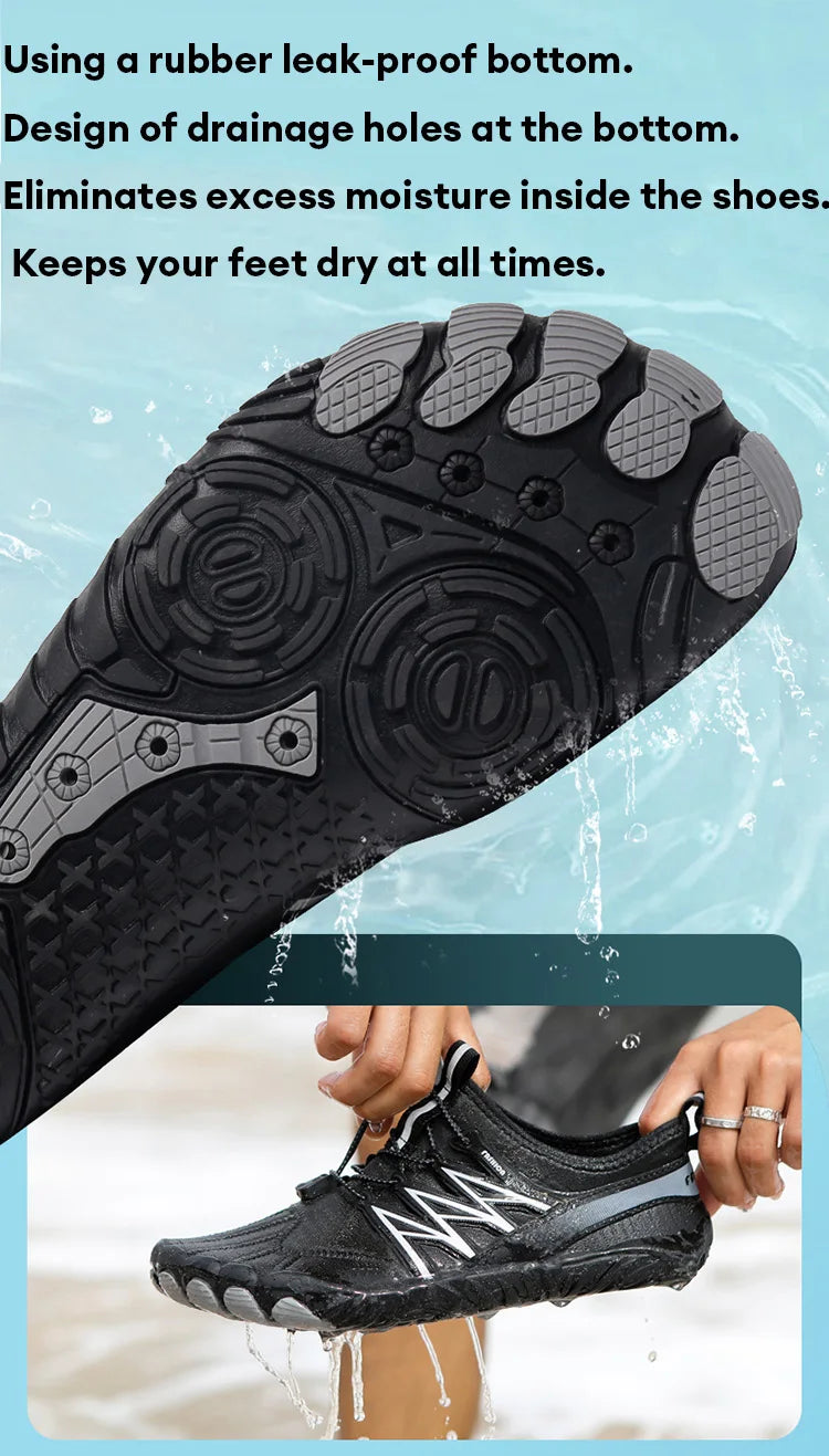 Outdoor Lightweight Men's Training Running Barefoot Shoes, Quick-Dry Swimming Water Shoes, Sport Gym Fitness Jogging Sneakers