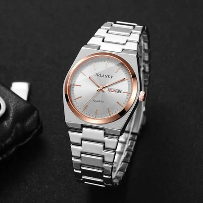 Luxury Mens Calendar Quartz Wristwatches Fashion Men Business Watches Clock Gift Reloj Hombre（Without Box）