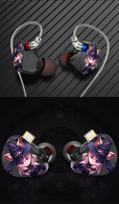 CVJ Nightelf in ear earphones Dual-channel three-unit  3.5mm metal plug earphone with silver-plated wire rod