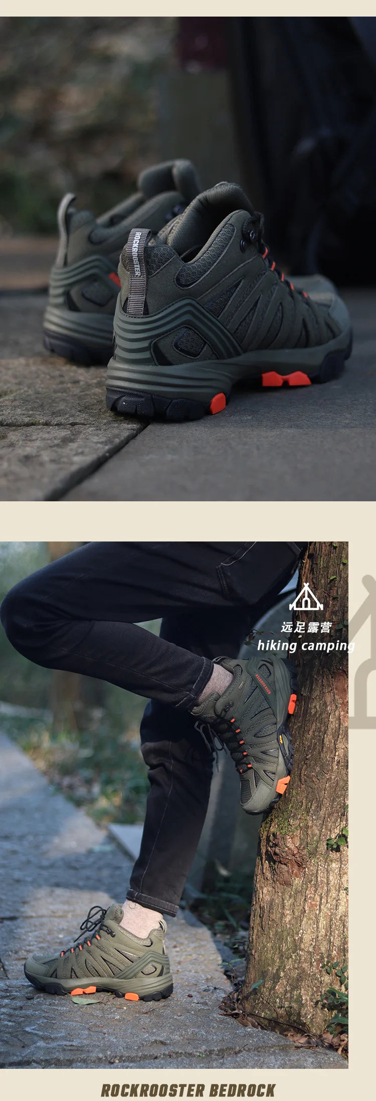 ROCKROOSTER Hiking shoes Men waterproof hunting Boots Tactical Desert Combat Boots trekking Ankle mountian cow Leather Sneakers