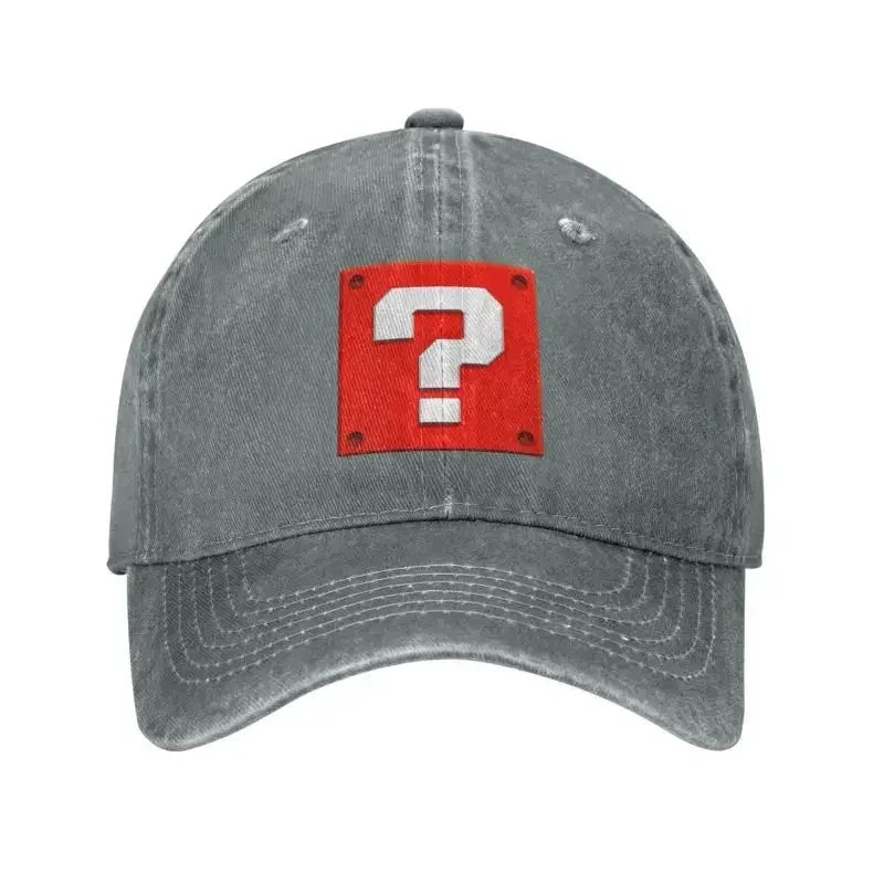 Op maat gemaakte, modieuze Cartoom-game-vraagblok-baseballpet voor dames en heren, verstelbaar, unisex, katoen, ‘dad hat’, prestatiegerichte snapback-petten