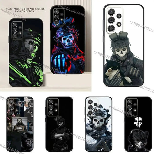 Black soft silicone case Phone Case For Samsung S24,21,22,23,30,Ultra,20,Plus,Note,10,9,COD Call Of Duty G-Ghost