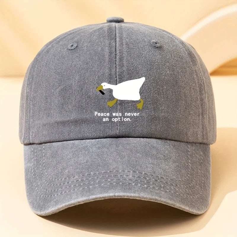 A running goose fashionable printed baseball cap versatile outdoor casual duckbill cap travel hat