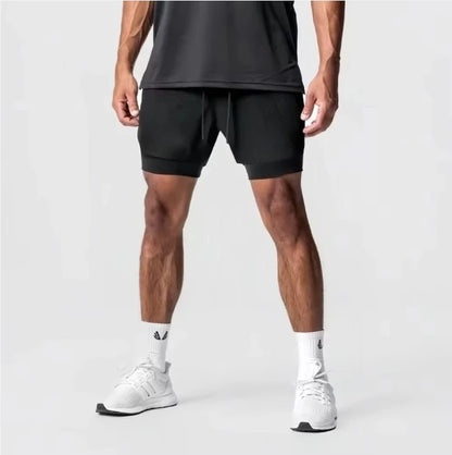 Dragon Ball Anime Goku Peripheral Printed Double-layered Shorts 2025 Summer American Sporty Men's Loose and Breathable Pants