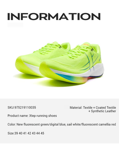 Xtep 360X 2.0 Professional Marathon Running Shoes Men's Racing Carbon Plate Shock Absorbent Sports Training Shoes 975219110035