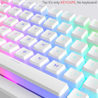 Pudding PBT Keycaps 129 Keys Double Shot Translucent for 60% 80% 100% Layout OEM Profile for RGB Mechanical Gaming Keyboard