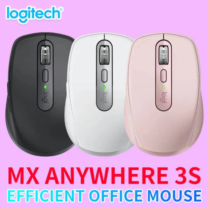 Official Flagship Logitech MX Anywhere 3S Wireless Mouse, Light Sound Bluetooth Laptop, Desktop Computer M750 Series