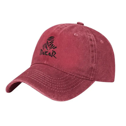Cappellini da baseball vintage da rally fuoristrada D-Dakares, stile unisex, effetto consumato, lavati, cappellini da sole da viaggio, morbidi e non strutturati
