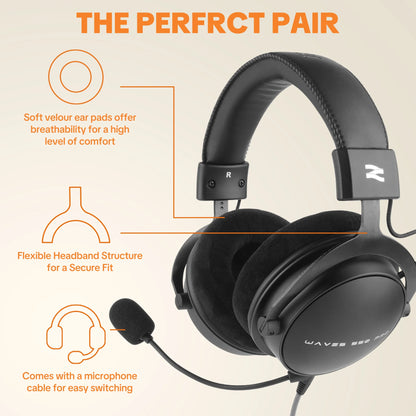 TALOMEN W550x Corded Studio Headphones Stereo Professional DJ Headphones Over-Ear Monitor Headphones with Detachable Cable