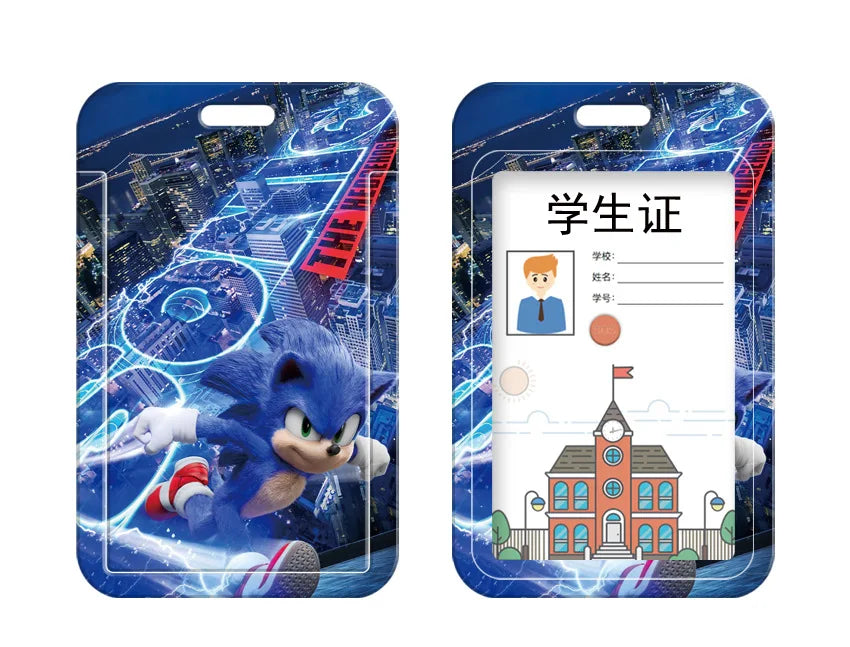 3pcs/set Sonic Anime Student Backpack Double Shoulder Bag Hedgehog Shoulder Bag Shadow Pencil Case Study Set School gift