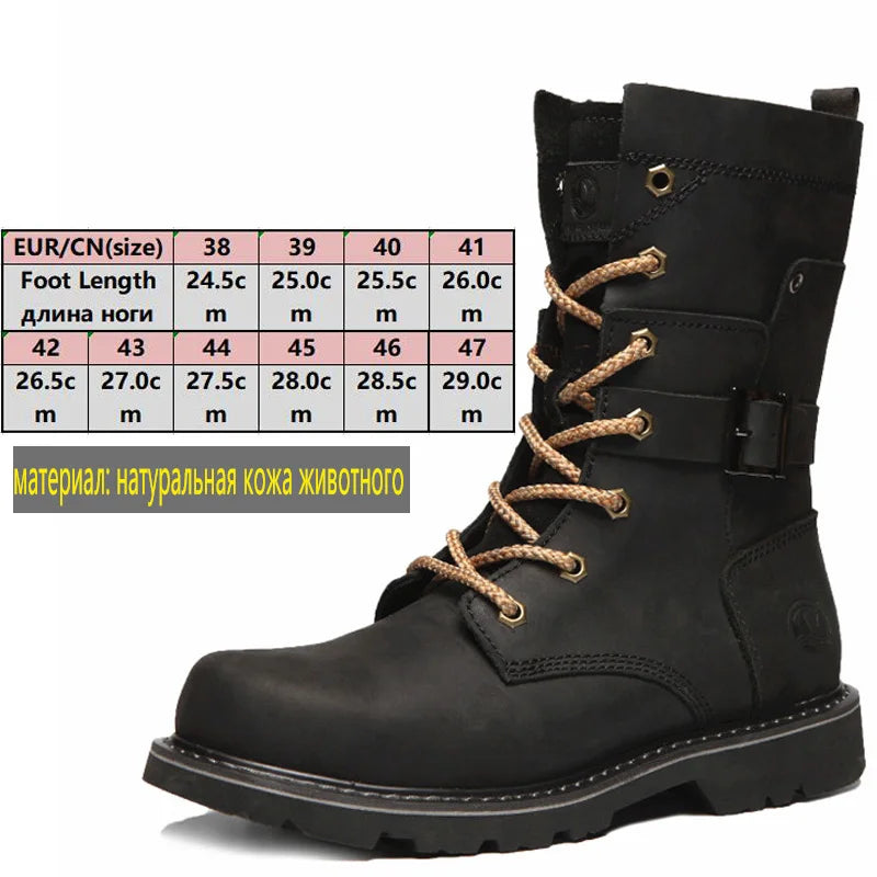 ROCKROOSTER Hiking shoes Men waterproof hunting Boots Tactical Desert Combat Boots trekking Ankle mountian cow Leather Sneakers