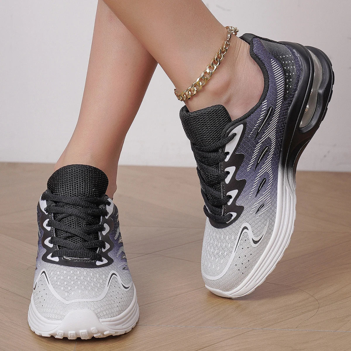 Damen-Sneaker Laufschuhe Damenmode mit Luftkissen und atmungsaktivem Mesh – Tennis- und Sportschuhe